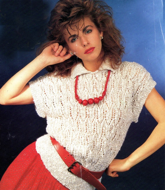 Ladies Speciality Wool Short Sleeved Collared Jumper Knitting