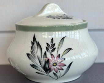 Azucarero de porcelana Shenango vintage con tapa.