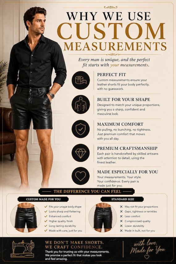 Men's Genuine Sheep Leather Shorts, Brown Casual Streetwear