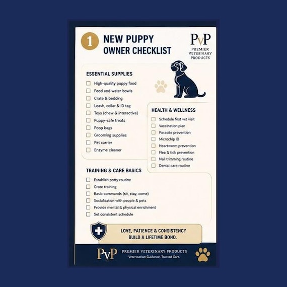 New Puppy Owner Checklist | Vet-Written First Year Puppy Care Guide (PDF Printable)