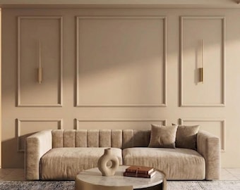 DIY Accent Wall Molding Kit, Paintable Wainscoting Panels, Factory Primed Trim