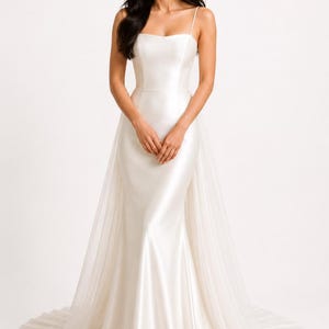 l'ide belle detachable organza sleeve drop-waist maxi dress Opal Victorian Gothic Lace Wedding Gown  Modern Vintage Style