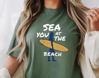 Sunny Days Club Tee, Bella Canvas 3001 Shirt, Cute Summer Graphic Tee Women, Trendy Vacation Beach Outfit Top