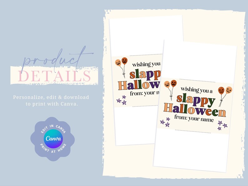 Wishing You a Slappy Halloween Printable Digital Gift Tag Template ...