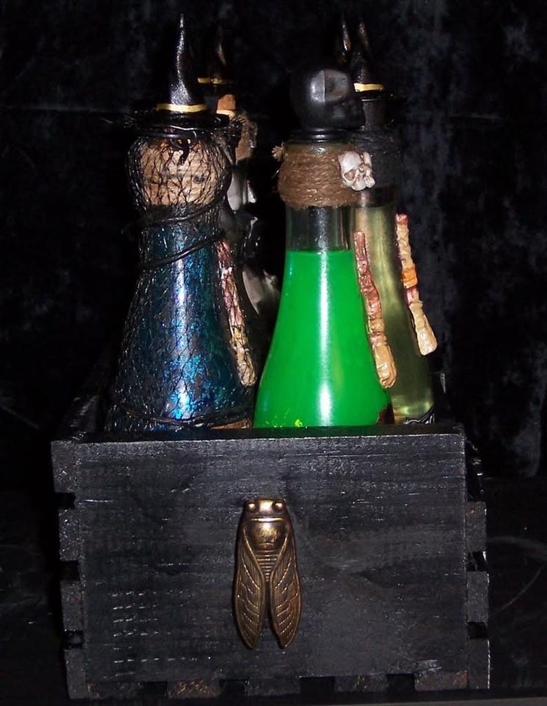 Witches Staples Potion Bottle Vignette – Gothic Apothecary Crate (no ...