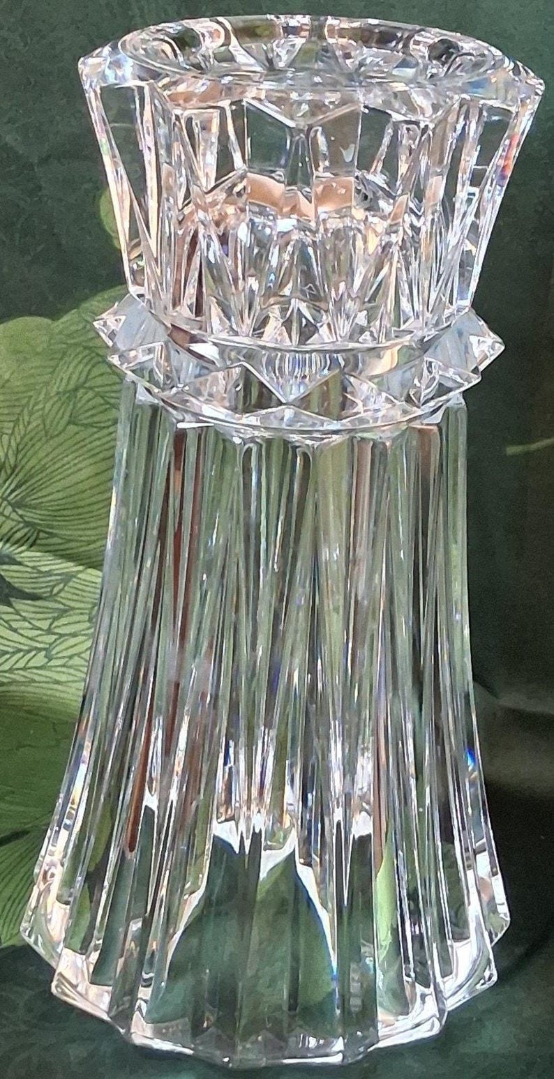 Mikasa Rainier Crystal Vase: Vertical Flared Ribbing, 10.25" image 5