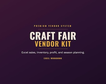 Kit para vendedores de ferias de artesanía, inventario en Excel, seguimiento de ventas y ganancias (descarga digital)