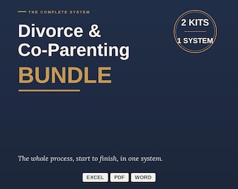 Paquete de calendarios para la organización financiera en casos de divorcio y custodia (Excel, PDF, Word)