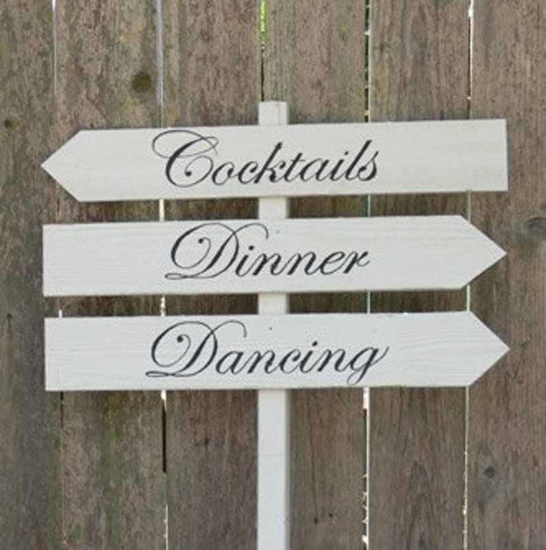 CUSTOM Wood Wedding DIRECTIONAL Signs. Made to Order. Etsy