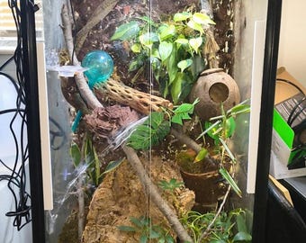 Aqueon 40 Gallon Breeder Terrarium Conversion Kit | 3D Printed Arboreal / Vertical Enclosure for Geckos