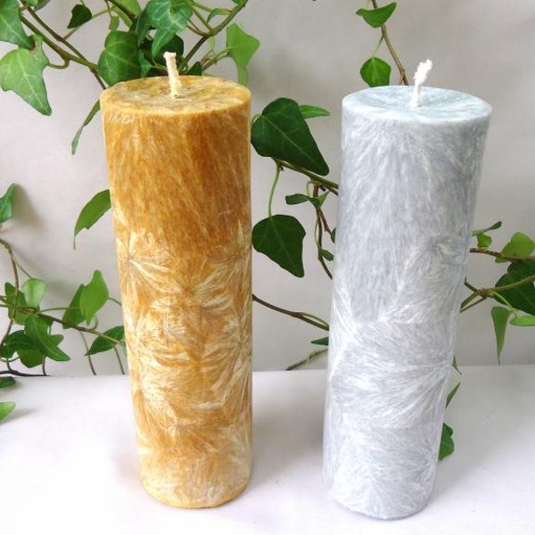 God & Goddess Gold Silver 2 x 6 Palm Wax Magickal Pillar Candle Set