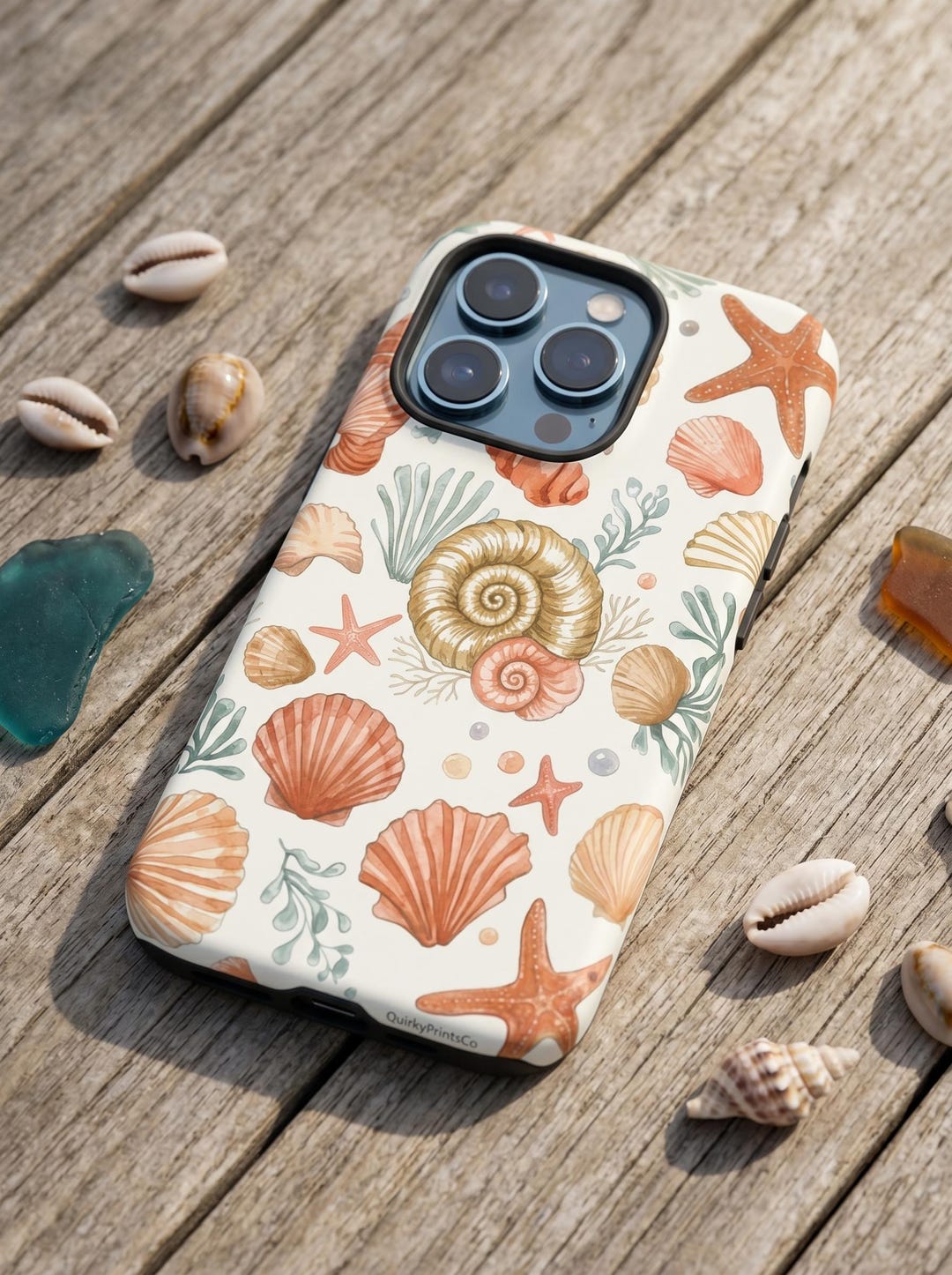Seashell Phone Case, Coastal Beach iPhone Case, Summer Shell Tough Case ...