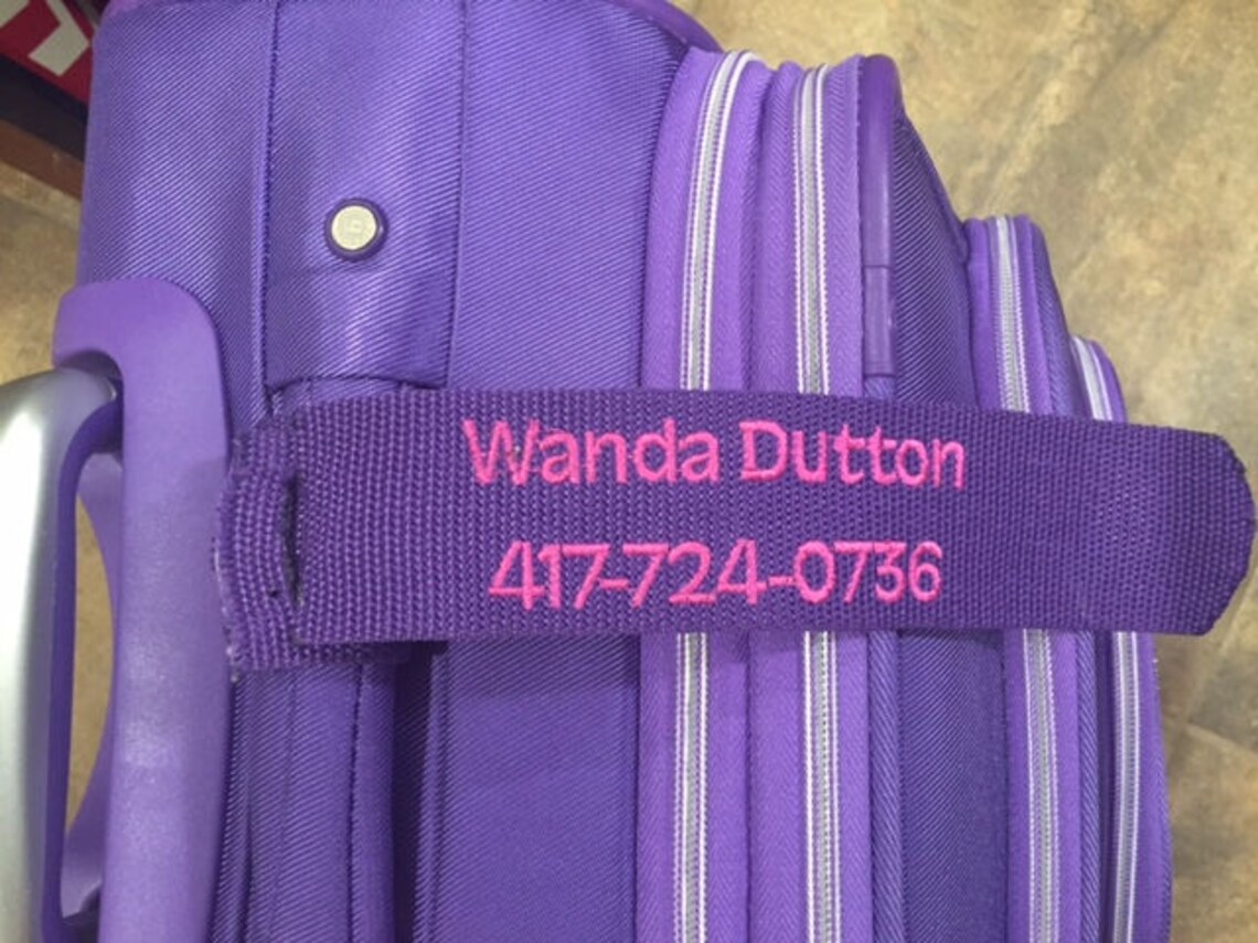 Personalized Embroidered Luggage Tags/bag Tags/travel Tags/suitcase Tag