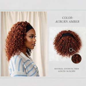 Light Brown Curly Wig - Etsy display picture 2