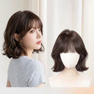 Peluca corta negra estilo pixie con capas - Peluca sintética de aspecto natural LuxePixie, gorro de encaje transpirable y resistente al calor.