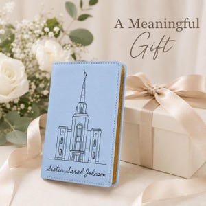 Personalized Temple Recommend Holder, Custom LDS Temple Book Cover, Missionary Gift