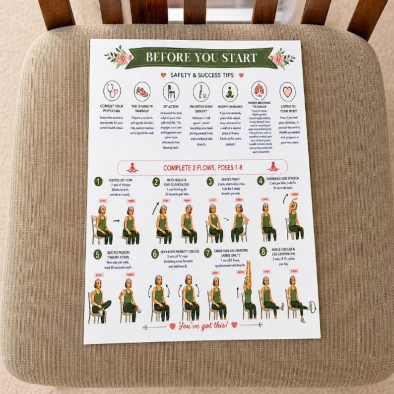 Beginner Chair Yoga for Women Over 50 | Created by a Sports