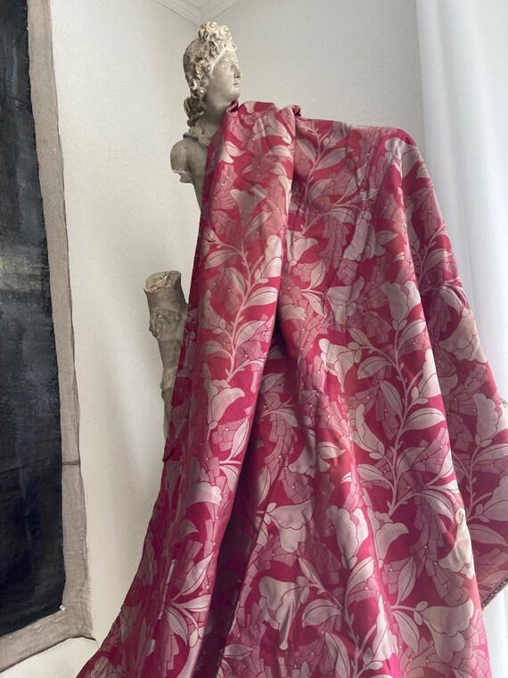 san leucio - régal et unique nappe en soie damassée florale - Housse de table - 240 cm - 145 cm