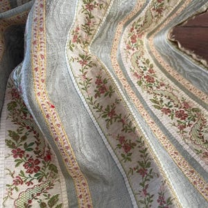 Panneau Jacquard Tissé En Soie Du XIXème Siècle - Pièce Décorative Vintage