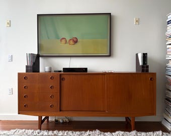 Authentic Swedish Teak Sideboard Credenza — AVIKKA 1960s — 75" — Original Condition — MCM Scandinavian Modern