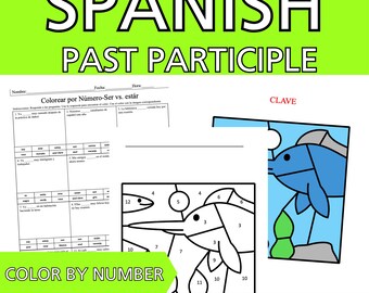 Colorear por Numero Spanish Past Participles
