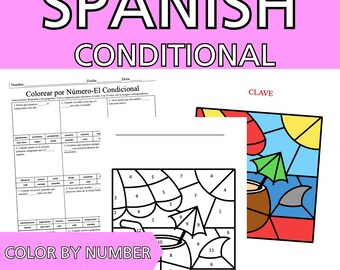 Colorear Por Numero Spanish Conditional Tense