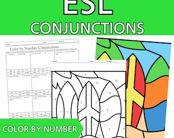 Color By Number Simple Agreement ESL Grammar Activity