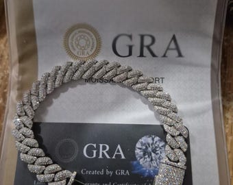 Iced out vvs moissanite diamond bracelet