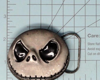 Jack Skellington Belt Buckle Movie Promo Vintage 1990s Touchstone Pictures .PCB746