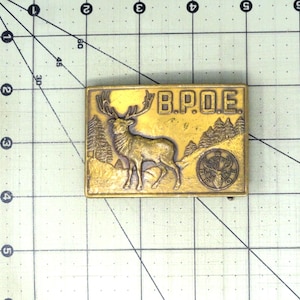 Elks Club BPOE Member Belt Buckle Benevolent Protective Order Vintage 1970s Klitzner .GMP284