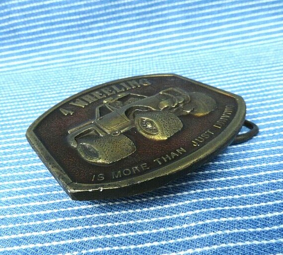4 Wheeling Belt Buckle 4X4 Truck More Than Just Driving Vintage 1970s Bergamot .CVB547 View 5
