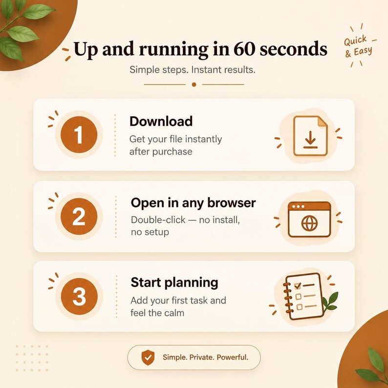 ADHD Life Planner Web App | All-in-One HTML Daily Planner, Habit Tracker, Budget & Mood Log | Works Offline · Instant Download · Light/Dark