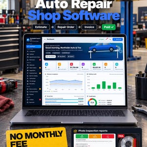 Auto Shop Invoice Tracker & Repair Order Software, Mechanic Estimates, Vehicle Inspections, Parts Inventory, Garage Management