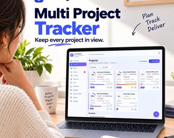 Multi Project Tracker Web App, Task Manager Dashboard with Kanban Board, Gantt Chart, Budgets