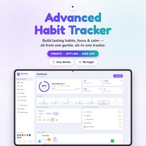 App per il monitoraggio delle abitudini con ADHD / Agenda giornaliera gamificata, timer per la concentrazione (modello alternativo per Notion)