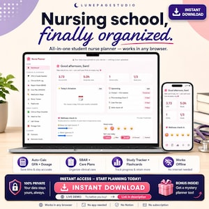 Nursing Clinical App | SBAR, Care Plans, GPA Calculator (Digital Download)