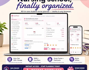 Nursing Clinical App | SBAR, Care Plans, GPA Calculator (Digital Download)