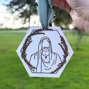 Depiction of Jesus Christ Original Art Work Christmas Ornament