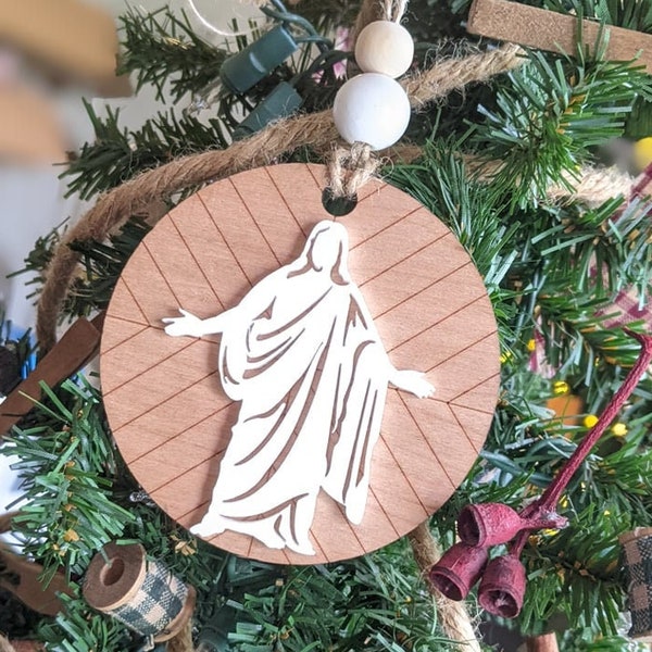 LOCAL pick up Layered Depiction of the Christ Resurrected Statue Christmas Ornament
