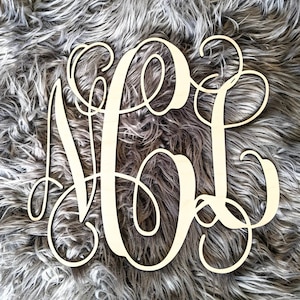 Custom Wooden Monogram Laser Cut Personalized For Home Nursery Business