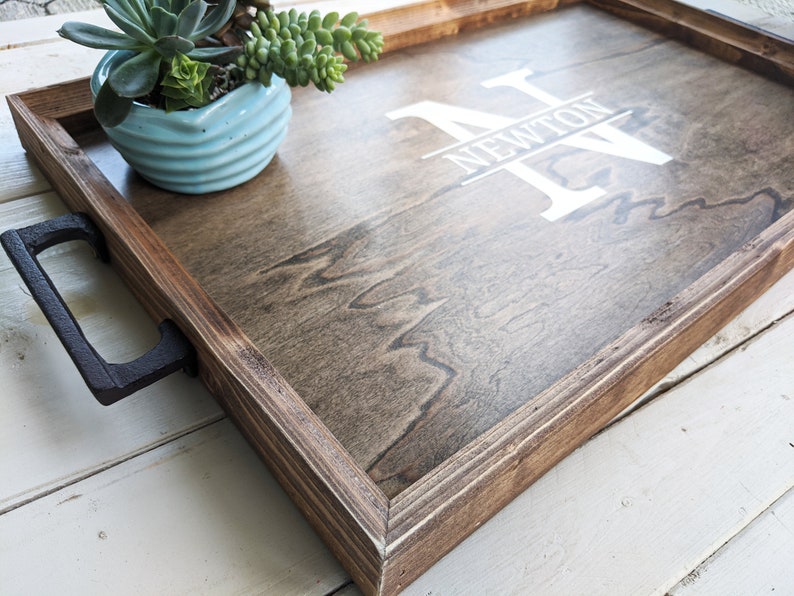Personalized Serving Tray Custom Wooden Serving Platter Gift Etsy