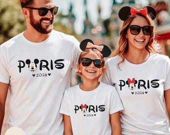 Disneyland Paris 2026 Trip Shirt, Family Trip Mickey Minnie Tee, France Disney Couple Matching T-shirt, Youth Toddler Disney Shirt
