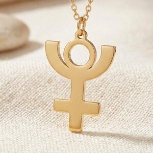Pluto Symbol Necklace | 925 Sterling Silver | Astrology Charm | Meaningful Spiritual Gift