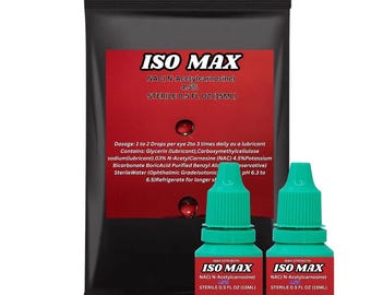Opticlean ISO Max NAC N-Acetylcarnosine 4,5% 15ml Antioxidantien Katarakt Augentropfen.