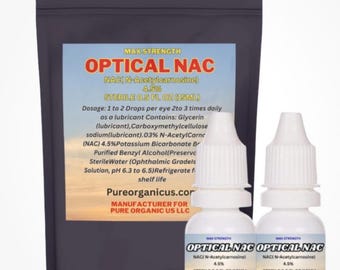 Optische NAC N-Acetylcarnosine 4,5% 15ml Antioxidantien Katarakt Augentropfen.