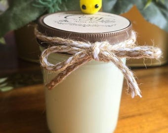 Cozy Summer Sunflower Soy Candle | All Natural Hand-Poured Jar, Farmhouse Decor