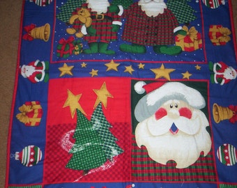 Hand Quilted Santa Wall Hanging