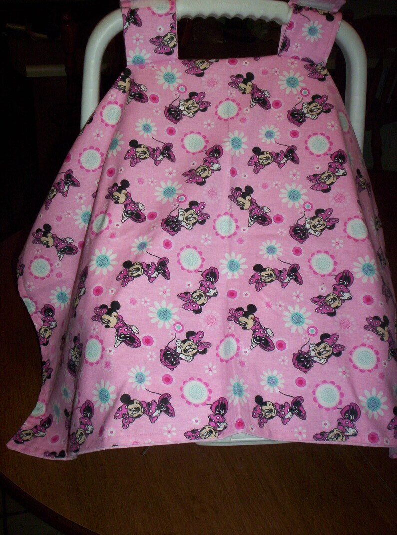 Minnie Mouse Infant Car Seat Cover Matching Burp Cloth Free