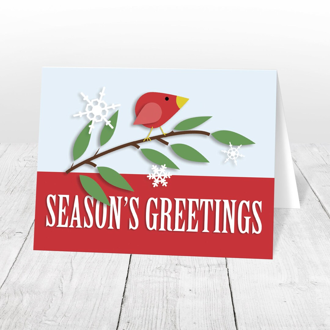 Red Bird Holiday Cards, Christmas Cards - Red Bird Season's Greetings ...