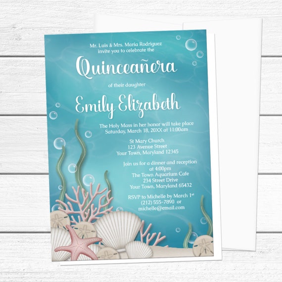 Under The Sea Quince Invitations 6